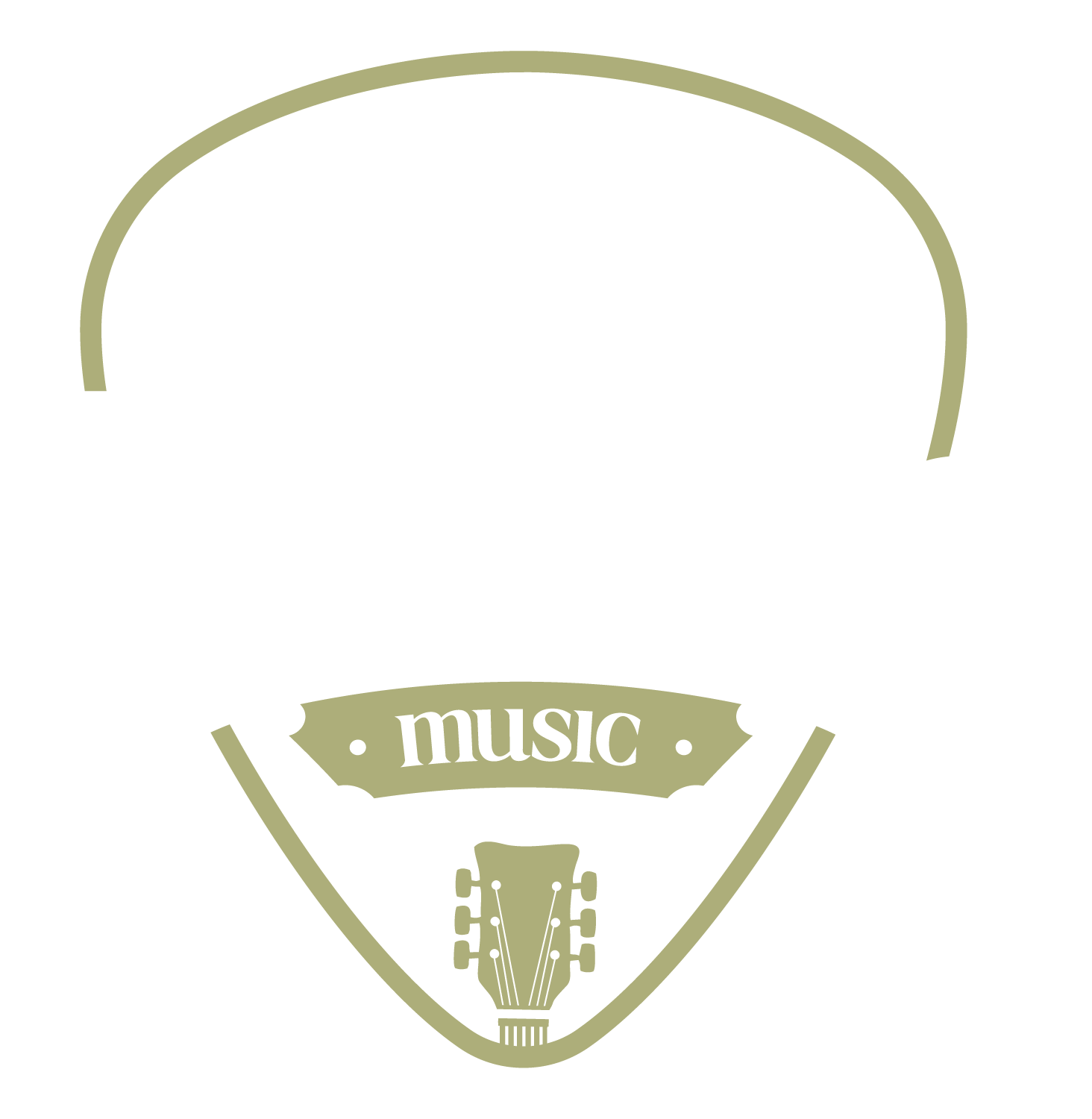 Galen Marten guitar pick logo: White & olive