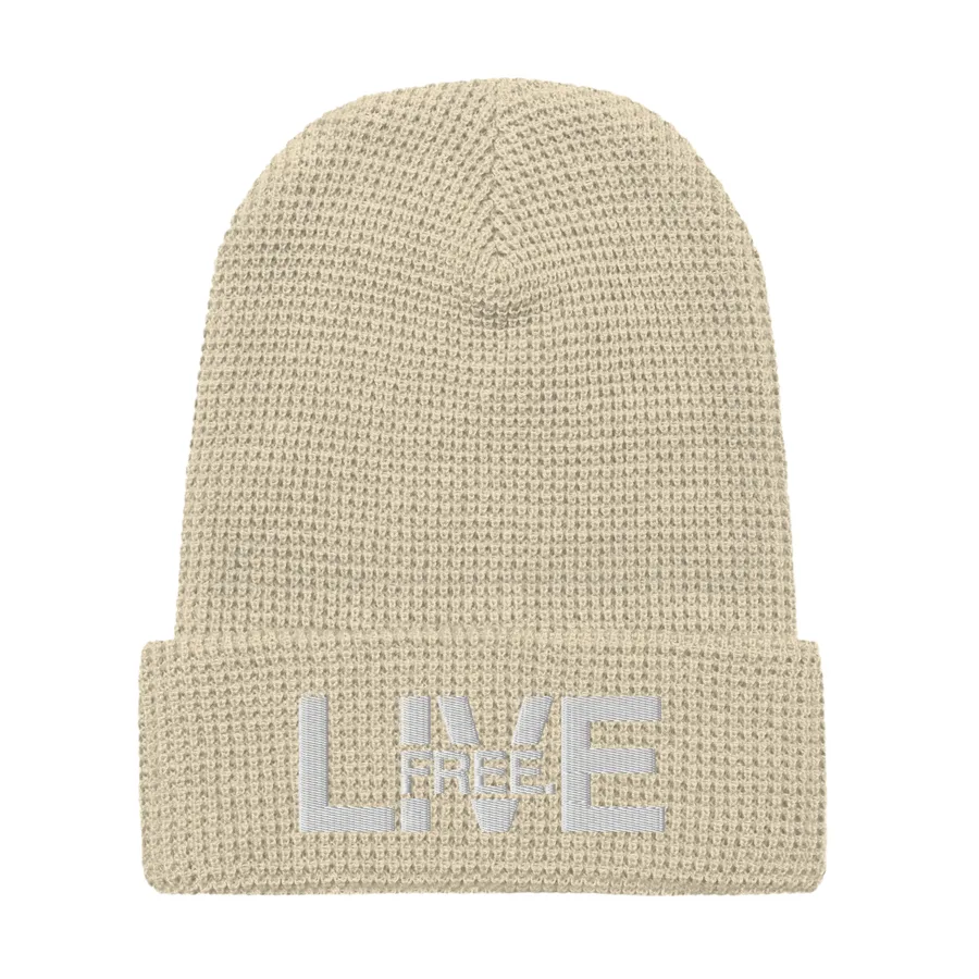 LIVE FREE waffle beanie